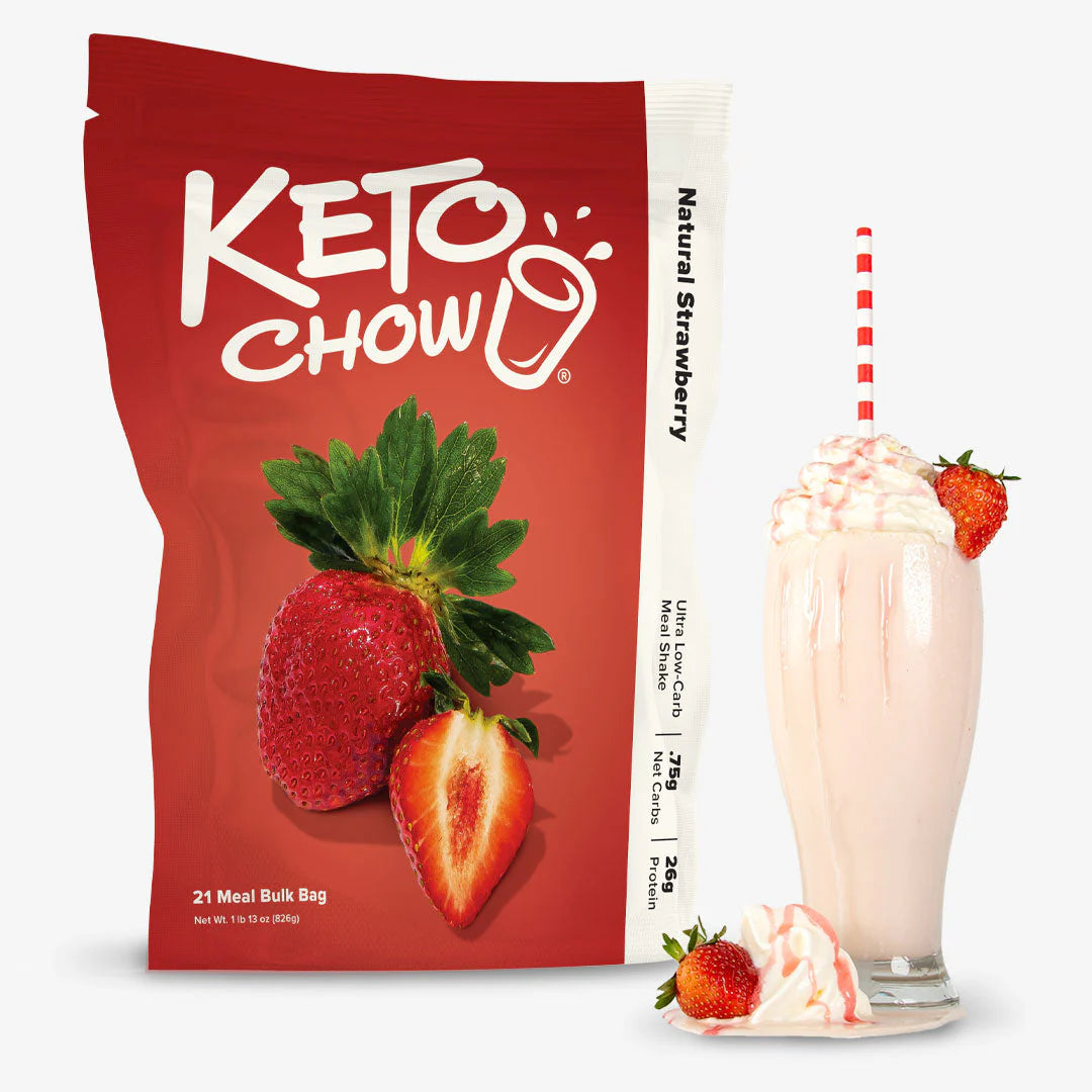 Keto Chow Natural Strawberry (Monk Fruit)