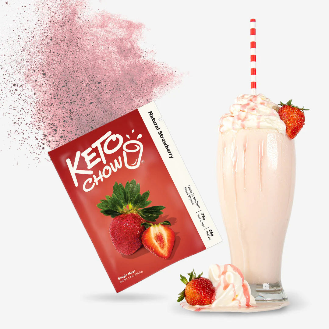 Keto Chow Natural Strawberry (Monk Fruit)