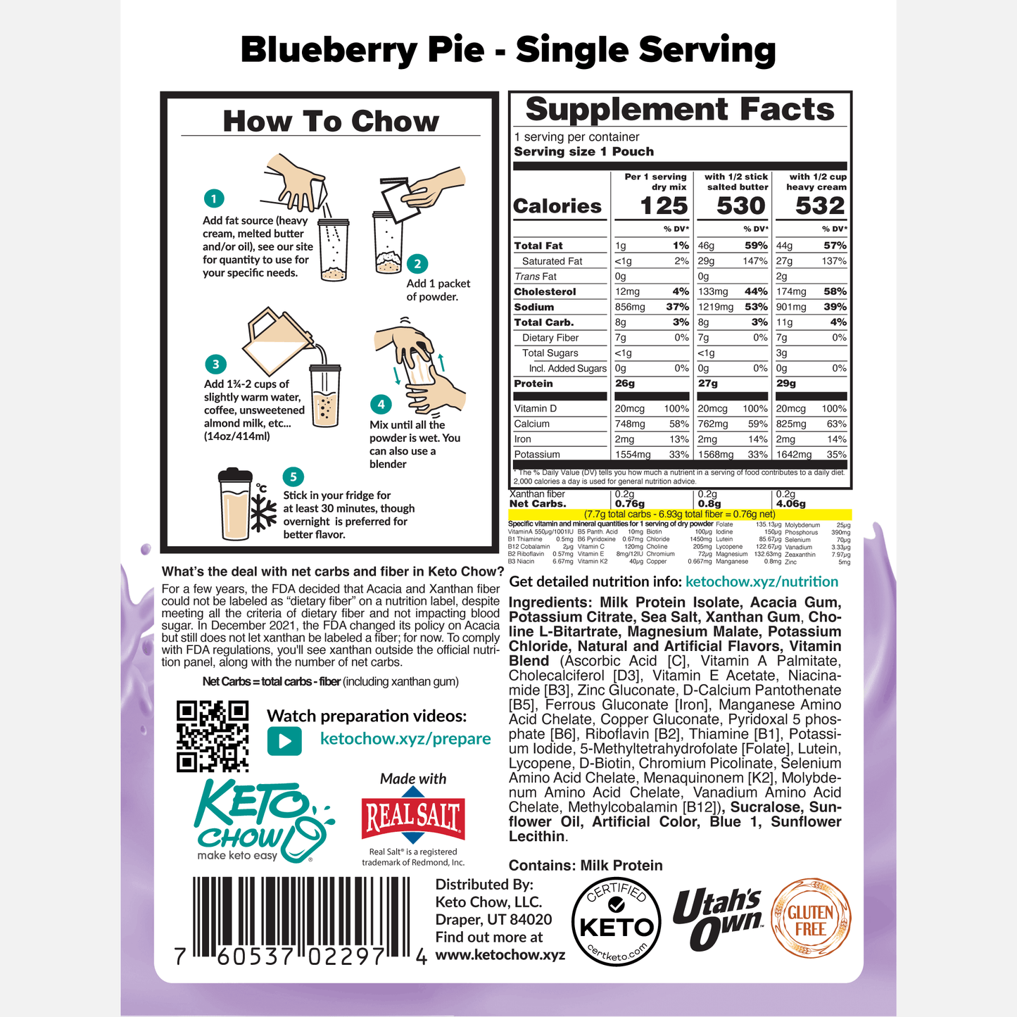 Keto Chow Blueberry Pie - Limited Edition!