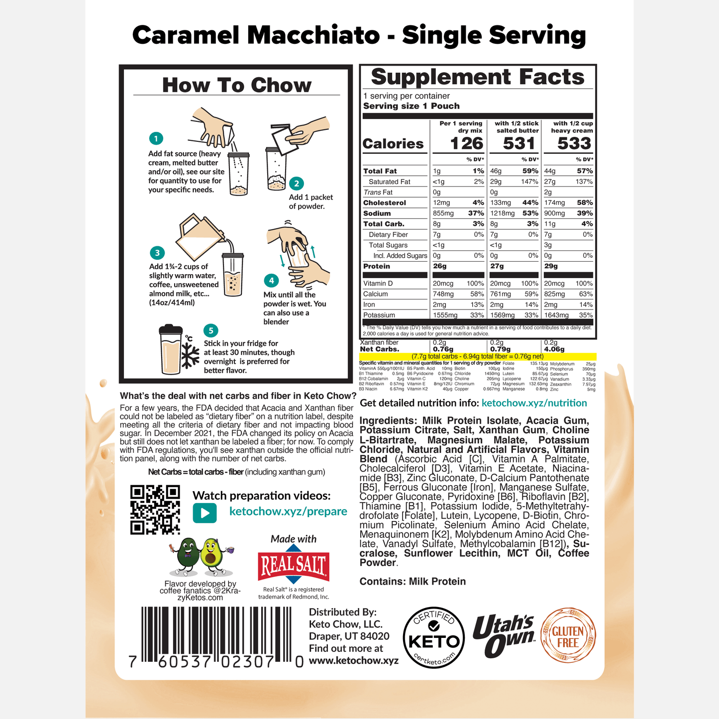 Keto Chow Caramel Macchiato