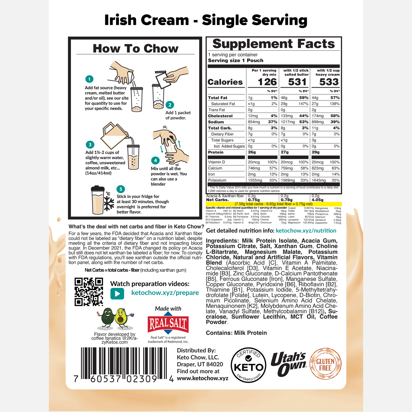 Keto Chow Irish Cream (Old Packaging)