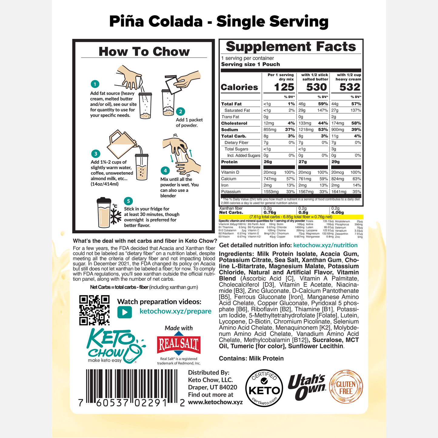 Keto Chow Pina Colada