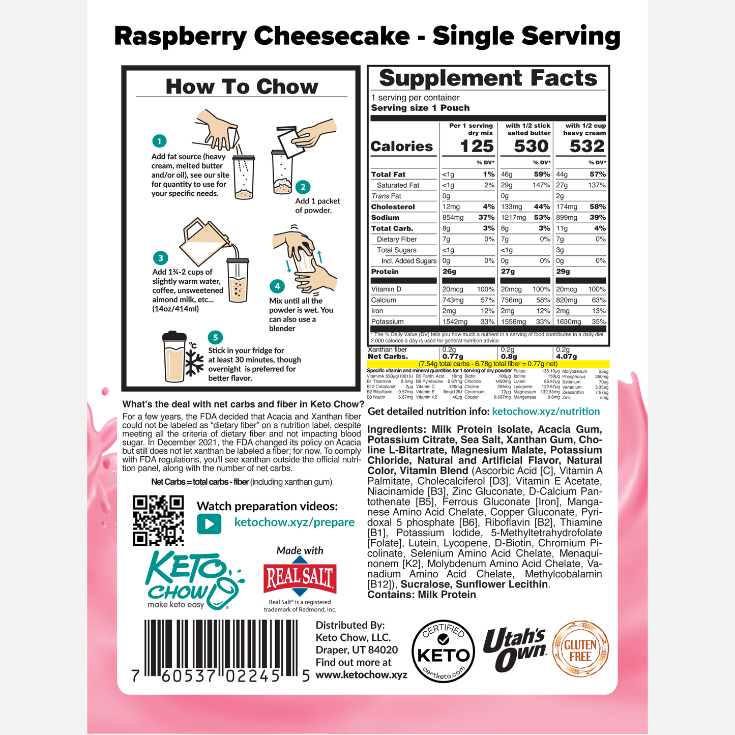 Keto Chow Raspberry Cheesecake