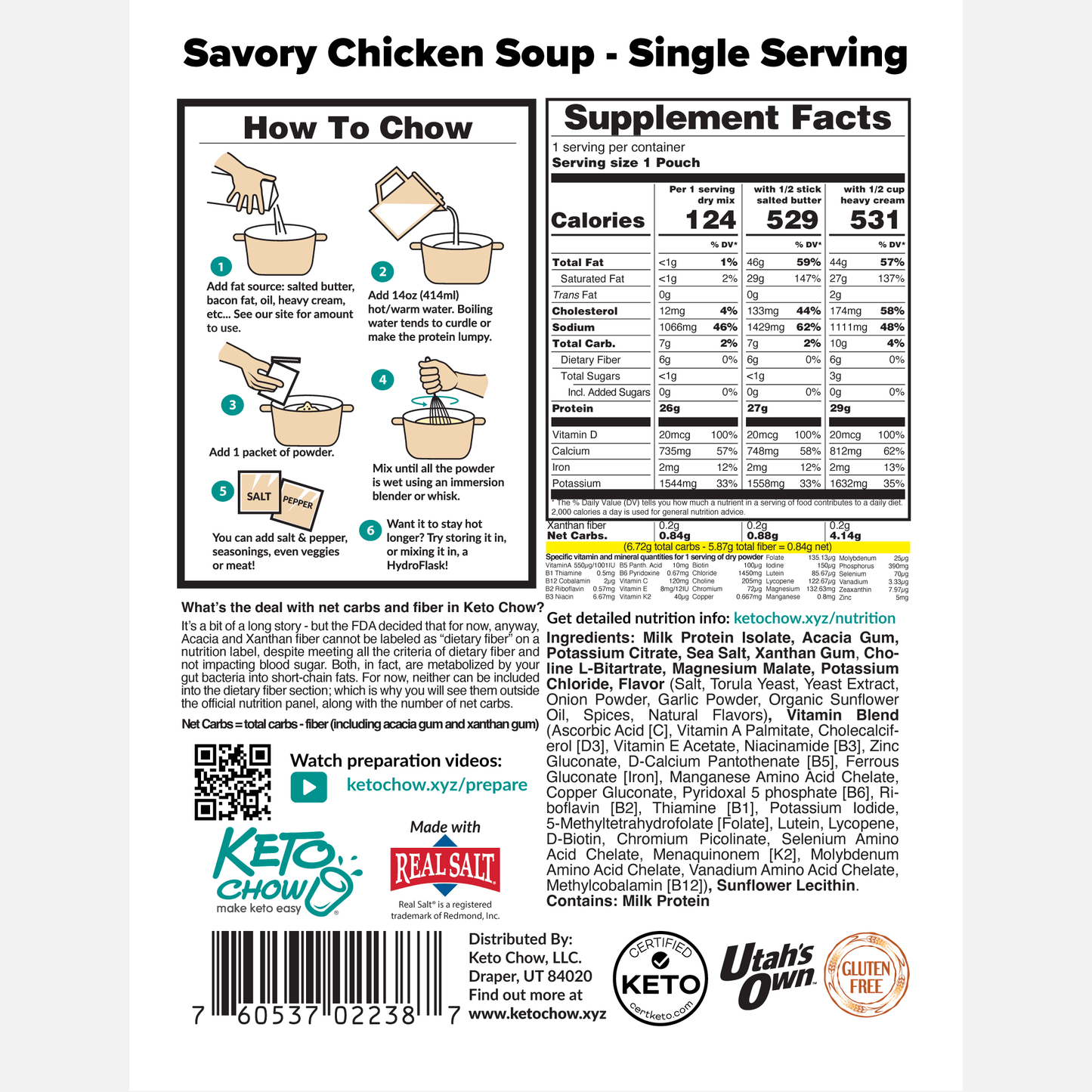 Keto Chow Savoury Chicken Soup Base