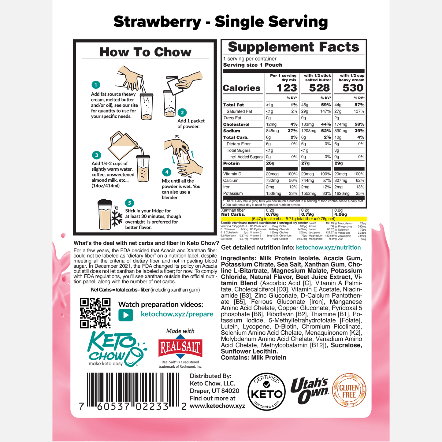 KETO CHOW STRAWBERRY SINGLE MEAL (Old Packaging)